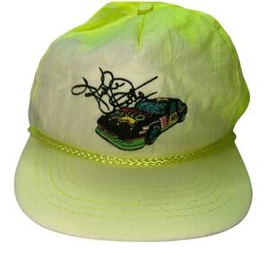VTG Kyle Petty NASCAR Hat Mello Yello 42 Rope Snapback Neon Nylon Racing 90s Car